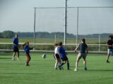 Laatste training S.K.N.W.K. JO11-1JM van seizoen 2022-2023 (partijtje tegen de ouders) (187/221)